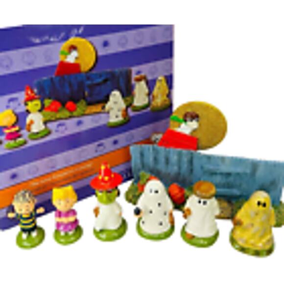 Dept 56 THE GREAT PUMPKIN IS COMING Peanuts Set of 7 in Box 2012 HTF - Picture 1 of 16